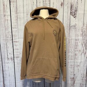 Brixton Tan Hoodie with Yellow Accents